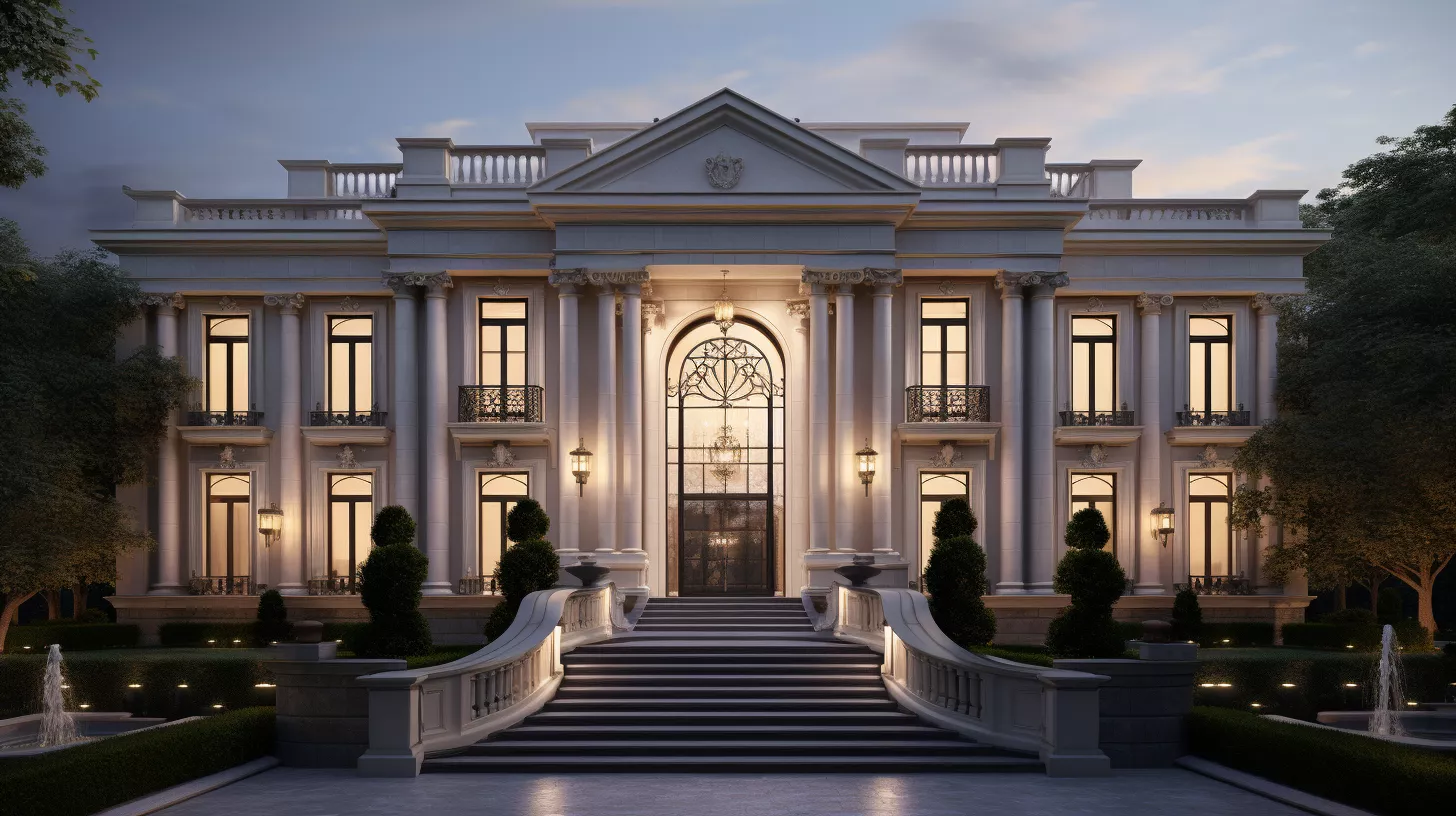 واجهة فيلا كلاسيكية 2025: تحفة معمارية لا مثيل لها على الأرض